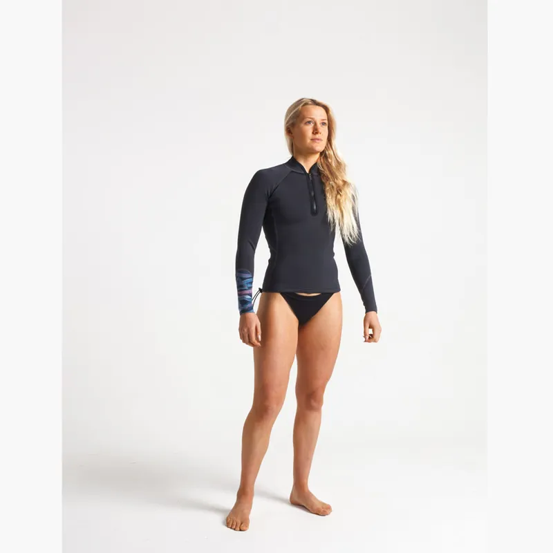 C-Skins Womens Solace 1.5mm Long Sleeve Zip Top-1